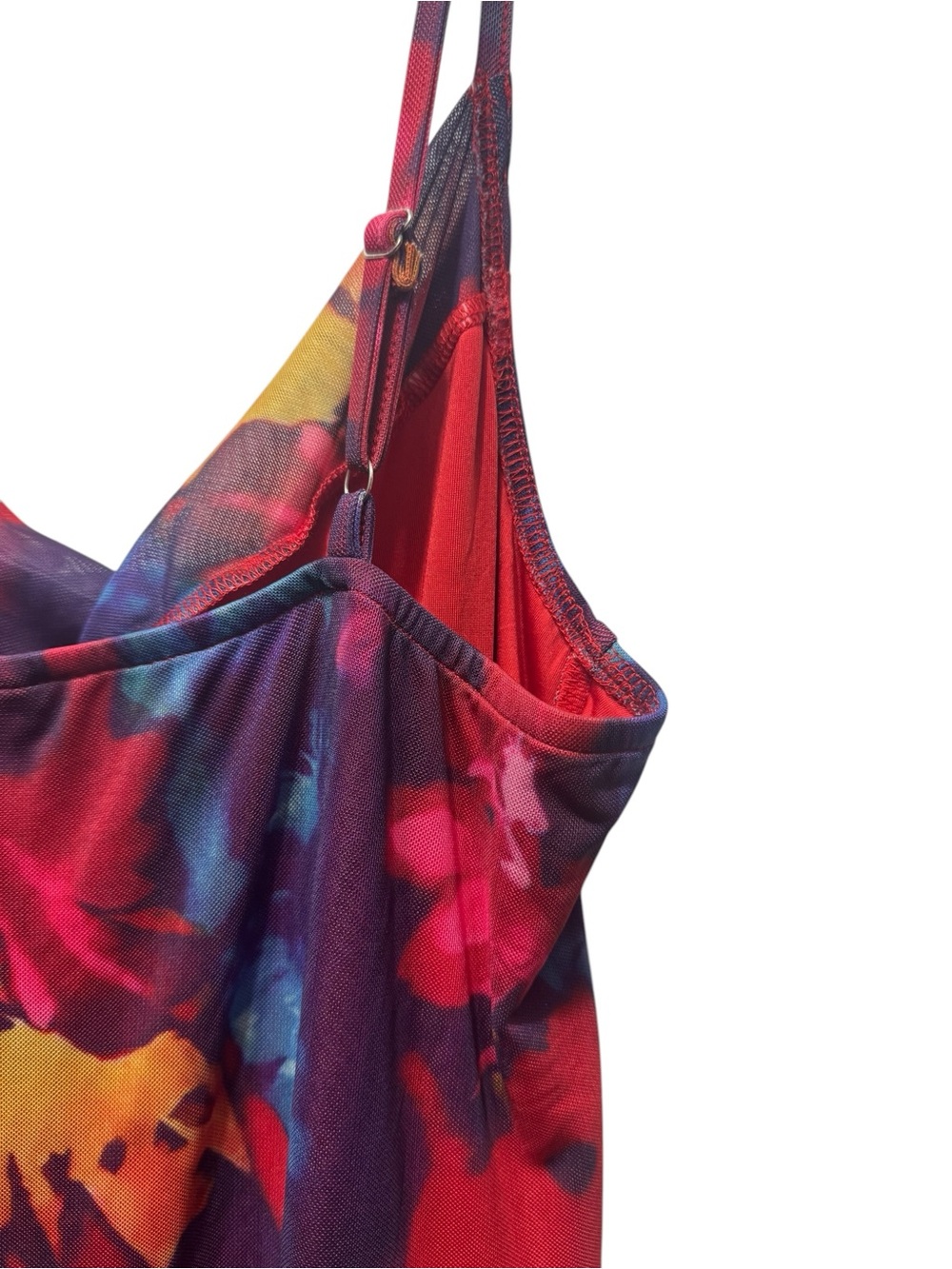 Sleeveless Floral Maxi Dress in Red and Purple - Picture 4 of 5